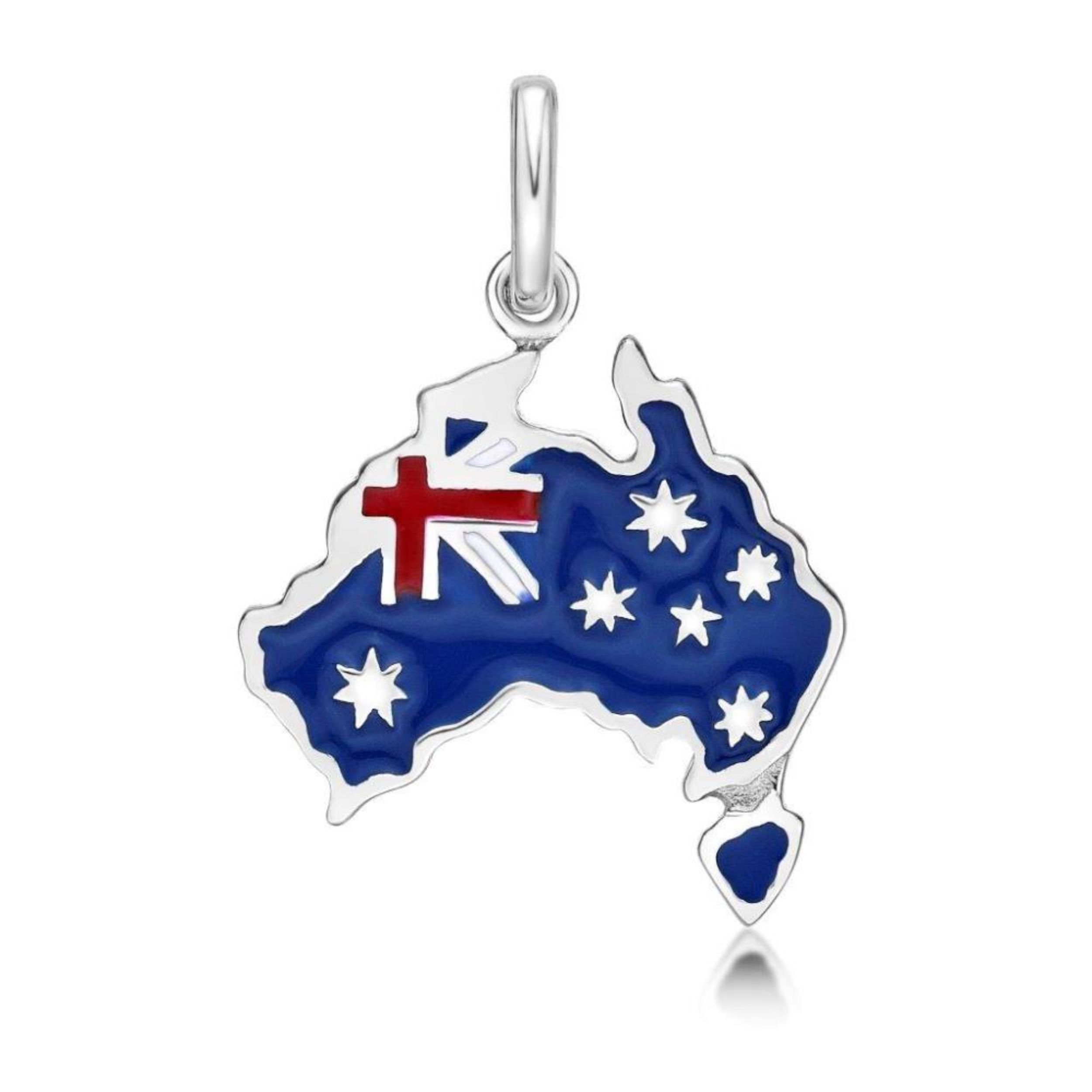 Picture of OZZIE MAP & FLAG CHARM RED WHITE & BLUE